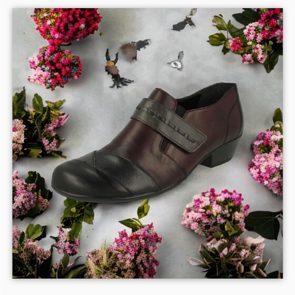 Remonte MaryJane Shoe -Genuine Leather-Wine-Black  Comfort Tech-Sz 39-8.5 -NEW☀️ - Picture 5 of 16